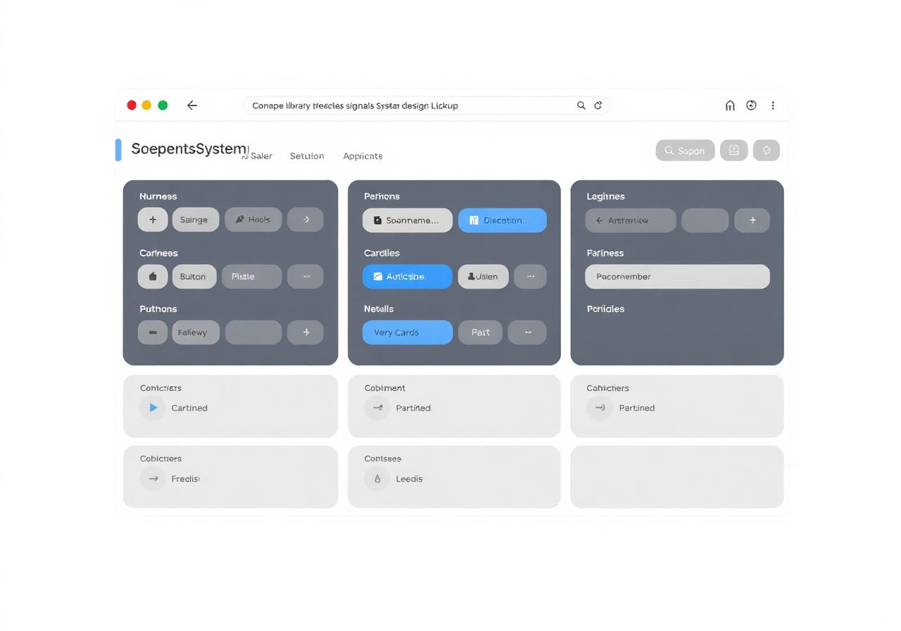 Mockup de Sistema de Diseño Interno