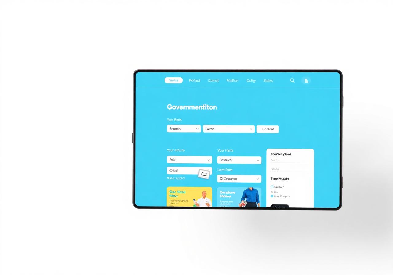 Mockup de Rentas y Servicios